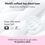 Buy Plush Ultra-Thin Large Sanitary Pads for Women, 15 Pcs | For Light-Medium Flow | 2 Panty Liners | 100% Rash-Free | Pure U.S. Cotton Pads | Affordable Sanitary Pads - Purplle