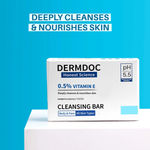 Buy DERMDOC 0.5% Vitamin E Cleansing Bar (75 gm) Pack of 5 | Soap Free & Alkali Free | Mild & Gentle Cleansing | Moisturising | pH 5.5 - Purplle