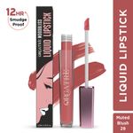 Buy ORGATRE Moodbliss Liquid Lipstick | Long-Lasting, Transfer-Resistant & Hydrating Formula | Vibrant Gloss Finish with Intense Pigmentation | 12-Hour Smudge-Proof | Lightweight & Non-Drying | 4.5 ml, Muted Blush - Purplle