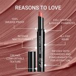 Buy Iba Matte Forever Non-Transfer Lipstick for Women - 04 Best Friend | Matte Finish | Highly Pigmented, Smudge-proof & Lightweight | Non-Sticky and Non-Drying | Lip Makeup | 2 gm - Purplle