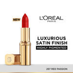 Buy L’Oreal Paris Color Hydrating Riche Satin Lipstick - 297 Red Passion, 4.3 gm - Purplle