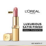 Buy L'Oreal Paris Color Hydrating Riche Satin Lipstick - 601 Worth It, 4.5 gm - Purplle