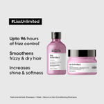 Buy L'Oreal Professionnel Serie Expert Liss Unlimited Shampoo + With Combo of Liss Unlimited Mask|With Pro-Keratin Complex (250 ml +250 gm) - Purplle