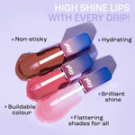 Buy SUGAR Play Power Drip High-Glossy Lip Gloss | Tinted & Pigmented | 100% Vegan | Non-Sticky Formula | 2Ml - 02 Woke - Purplle