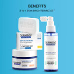 Buy DERMDOC Skin Brightening & Tightening Trio (Combo of 3) | Hydrolyzed Collagen Face Gel (50gm) | 5% Glycolic Acid Underarm Treatment Spray (100ml) | 0.5% Glutathione Cleansing Soap Bar (75gm) - Purplle