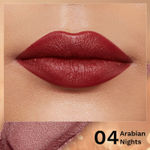 Buy Pilgrim Glitter Lipstick Arabian Nites-04 Luxurious 3-D Glitter Formula With Matte Finish (4.2 gm) - Purplle