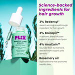 Buy PLIX - THE PLANT FIX Rosemary Hair Growth Serum with 3% Redensyl, 4% AnaGain, 3% Baicapil, 30 ml | Stimulates Hair Growth, Increase Hair Density & Thickens Hair | For Men & Women - Purplle