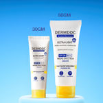 Buy DERMDOC SPF 50 Ultra Light Daily Glow Sunscreen (30 gm) | PA+++ | Sunblock | Lightweight | Non-Greasy | 0 White Cast | Non-Comodogenic - Purplle