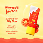 Buy Aqualogica Detan+ Oil Balance Fluid Sunscreen for Oily Skin - 50 gm Ultra-Light Fluid Texture | SPF 50+ PA++++ UVA, B & Blue Light Protection | Oil Free | Balances Excess Oil | Non greasy | No White Cast | For Men & Women - Purplle
