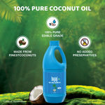 Buy Bajaj 100% Pure Coconut Oil 1 litre | Made with Premium Grade 1 Quality Coconuts - Purplle