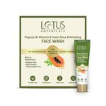 Buy Lotus Botanicals Papaya & Vitamin E Insta Glow Exfoliating Face Wash | Brightens Skin | Deep Cleanses & Gently Unclogs Pores | Rich in MINERALS | Suitable for All Skin Types | 7 gm - Purplle
