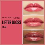 Buy Maybelline New York Lifter Gloss, Tinted Lip Gloss With Hyaluronic Acid, Heat, 5.4 ml - Purplle