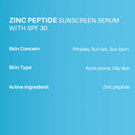 Buy DERMDOC by Purplle Zinc Peptides* Sunscreen Serum SPF 30 (30 ml) | Sunblock | Lightweight Sunscreen | No White Cast | Acne Fighting Sunscreen | Sun Cream for Oily Skin & All Skin Types - Purplle