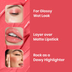 Buy NY Bae Gloss Getter Lip Gloss | Lip & Cheek Tint | Lightweight Glossy Lipstick | Pink Lip Balm | Non-Sticky | Berry Rare 01 (2.8 ml) - Purplle