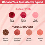 Buy NY Bae Gloss Getter Lip Gloss | Lip & Cheek Tint | Lightweight Glossy Lipstick | Pink Lip Balm | Non-Sticky | Berry Rare 01 (2.8 ml) - Purplle