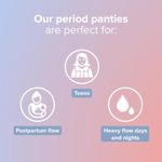 Buy Nua Overnight Period Panties for Women | 360 degree coverage | For Heavy Flow - XXL-XXXL | Unscented | 5 Disposable Period Panties | Upto 0% Leakage, 5 pcs - Purplle