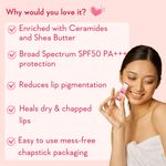 Buy WishCare Tinted Ceramide Lip Balm with SPF50 PA+++ - Kojic Acid & Niacinamide - For Brightens & Protect- Pack of 2 - Purplle