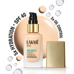 Buy Lakme 9to5 Hya Matte Foundation + Hyaluronic Acid, 5X Hydration, SPF 40, Upto 12 Hrs Matte Finish, Warm Light - 25 ml - Purplle