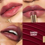 Buy Lakme 9to5 Hya Matte Lipstick With Hyaluronic Acid & Vitamin E, Hydrating, Smudge Proof, Long-lasting Up To 14Hrs - Sangria Sunday - 3.6 gm - Purplle