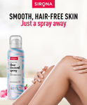 Buy Sirona Hair Removal Spray Foam with Aloe Vera Extracts and Rose Fragrance | For Legs, Arms & Underarms | Removes Hair in 10 Minutes | Parabens Free | Dermatologically Tested | 200 ml - Purplle