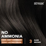 Buy Streax Creme Permanent Hair Colour - 3 Dark Brown Hair Color- 45 gm (Pack of 5) - Purplle