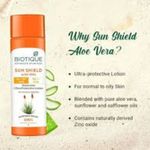 Buy Biotique Sun Shield Aloe Vera 30+SPF UVB Sunscreen Ultra Protective Lotion (120 ml) - Purplle