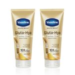 Buy Vaseline Gluta-Hya Glow Duo (Serum-In-Lotion 200 ml x 2) - Purplle