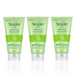 Buy Simple Refreshing Face Wash Trio (100 ml x 3) - Purplle