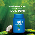 Buy Bajaj 100% Pure Coconut Oil 600ml Wide Mouth Jar | Made with Premium Grade 1 Quality Coconuts - Purplle