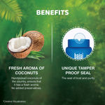Buy Bajaj 100% Pure Coconut Oil 600ml Wide Mouth Jar | Made with Premium Grade 1 Quality Coconuts - Purplle
