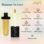 Buy AYA Metallic Liquid Eyeshadow 01 - Golden Fireworks, 6 ml | Highly Pigmented | Shimmer Finish | Long Lasting | Smooth Texture - Purplle