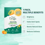 Buy Pure Origin Spanish Orange Peel Face Pack Powder | Brightens Skin | Fades Dark Spots | Boosts Natural Glow | Reduces Dullness | All Skin Types | 200 gm - Purplle