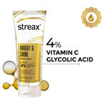 Buy Streax Skin Bright & Shine Face wash cleanser with 4% Vitamin C + Glycolic Serum Complex for Brightening, Dark Spots Reduction, 100 ml - Purplle