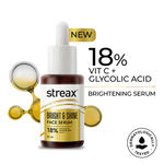 Buy Streax Bright & Shine Face Serum with 18% Vitamin C+ Glycolic Acid Complex for Brightening, Dark Spots Reduction, 30 ml - Purplle