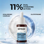 Buy Streax Hydrate & Shine Face Serum with 11% Glutathione &  Hyaluronic  for Glass Skin Finish 30 ml - Purplle