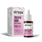 Buy Streax Youthful Shine Face Serum with 11% Retinol Peptide Complex, Reduces Dark Spots,Blemishes & Wrinkles 30 ml - Purplle