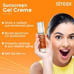 Buy Streax Sunscreen Gel Creme SPF 50 PA+++, 50g | 3% Niacinamide | Non-Oily, No White Cast 50 gm - Purplle