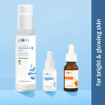 Buy Plum Power Serum Trio - 10% Niacinamide Face Serum with Rice Water -15 ml + 15% Vitamin C Face Serum with Mandarin (20 ml) + 3% Niacinamide & Rice Water Alcohol-Free Toner - 150 ml - Purplle