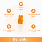 Buy Purna Gummies Vitamin C Orange Gummies with Vitamin D3, and Zinc, for Immunity & Clear Skin, 30 Gummy Bears - Purplle