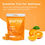 Buy Purna Gummies Vitamin C Orange Gummies with Vitamin D3, and Zinc, for Immunity & Clear Skin, 30 Gummy Bears - Purplle