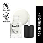 Buy Lakme Absolute Gel Stylist Nail Color, Snowball (12 ml) - Purplle