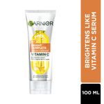 Buy Garnier Vitamin C + Serum Face Wash | Visibly Brighter Skin in Just 1 Wash | Gentle cleanser for Skin Brightening & Tan Removal | For dry , oily , sensitive skin | Facewash for Women & Men | 100 gm - Purplle