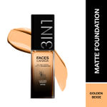 Buy FACES CANADA All Day Hydra Matte Foundation | 3-in-1 Foundation + Moisturizer + SPF30 | 10HR Long Wear | Buildable Coverage | Golden Beige 032, 30 ml - Purplle