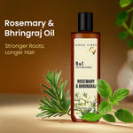 Buy Good Vibes Rosemary & Bhringraj 9 in 1 Hair Oil | Stronger Roots & Longer Hair | With Rosemary, Bhringraj, Amla, Neem, Curry Leaf, Jojoba, Brahmi, Cedarwood & Sage Oils | Anti Hair Fall Oil | Stimulates Hair Growth 300 ml - Purplle