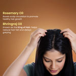 Buy Good Vibes Rosemary & Bhringraj 9 in 1 Hair Oil | Stronger Roots & Longer Hair | With Rosemary, Bhringraj, Amla, Neem, Curry Leaf, Jojoba, Brahmi, Cedarwood & Sage Oils | Anti Hair Fall Oil | Stimulates Hair Growth 300 ml - Purplle