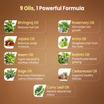 Buy Good Vibes Rosemary & Bhringraj 9 in 1 Hair Oil | Stronger Roots & Longer Hair | With Rosemary, Bhringraj, Amla, Neem, Curry Leaf, Jojoba, Brahmi, Cedarwood & Sage Oils | Anti Hair Fall Oil | Stimulates Hair Growth 300 ml - Purplle