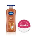 Buy Vaseline Cocoa Glow & Rosy Lips Combo (Cocoa Glow Serum In Lotion – 400 ml + Lip Therapy Rosy Lips – 17 gm) Combo of 2 - Purplle
