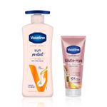 Buy Vaseline Radiance & Sun Protection Combo (Gluta-Hya Dewy Radiance Lotion – 200 ml + Sun Protect SPF 30 Body Lotion – 400 ml) Combo of 2 - Purplle