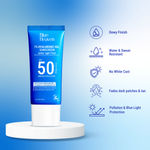 Buy Blue Heaven 1% Hyaluronic Gel Sunscreen SPF50 PA++++ | Sun Protection + Hydration formula With Vitamin E, Cedarwood Oil & Plant-Based Mucin | Lightweight Non-Greasy | No White Cast | Fragrance Free| Sunscreen for Men and Women| 50 Gm - Purplle