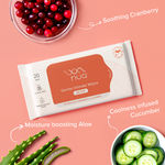 Buy Nua Gentle Intimate Wipes | Infused with Cranberry, Cucumber and Aloe | Alcohol and Artificial-Fragrance Free | 100% Biodegradable (20 Wipes) - Purplle